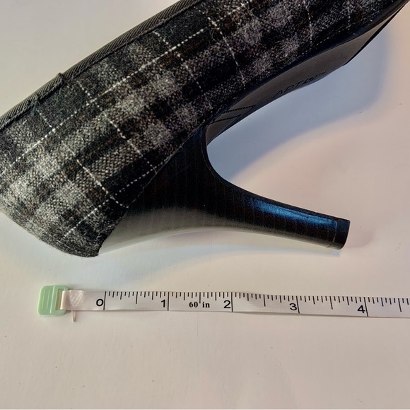 Apt 9 Madi Black Grey Plaid Tartan Heels Stiletto Size 8M - Picture 12 of 15